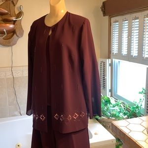 3 piece pant suit